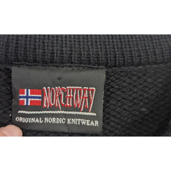 Northway Original Nordic Knitwear Fair Isle 100% Wool Sweater Size Large - Picture 4 of 7